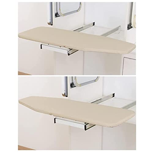 Retractable Pull-Out Ironing Board for Drawer Mount – Swivel & Foldable with Heat-Resistant Cover