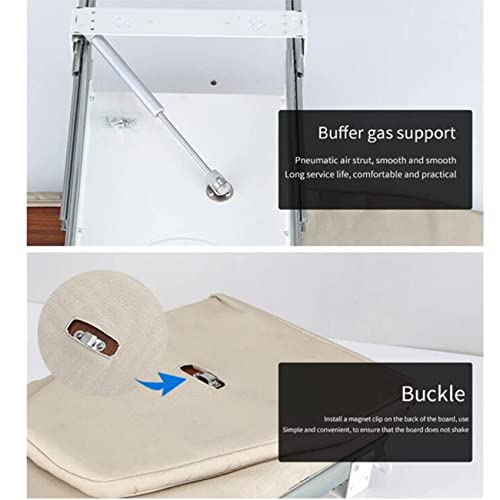 Retractable Pull-Out Ironing Board for Drawer Mount – Swivel & Foldable with Heat-Resistant Cover