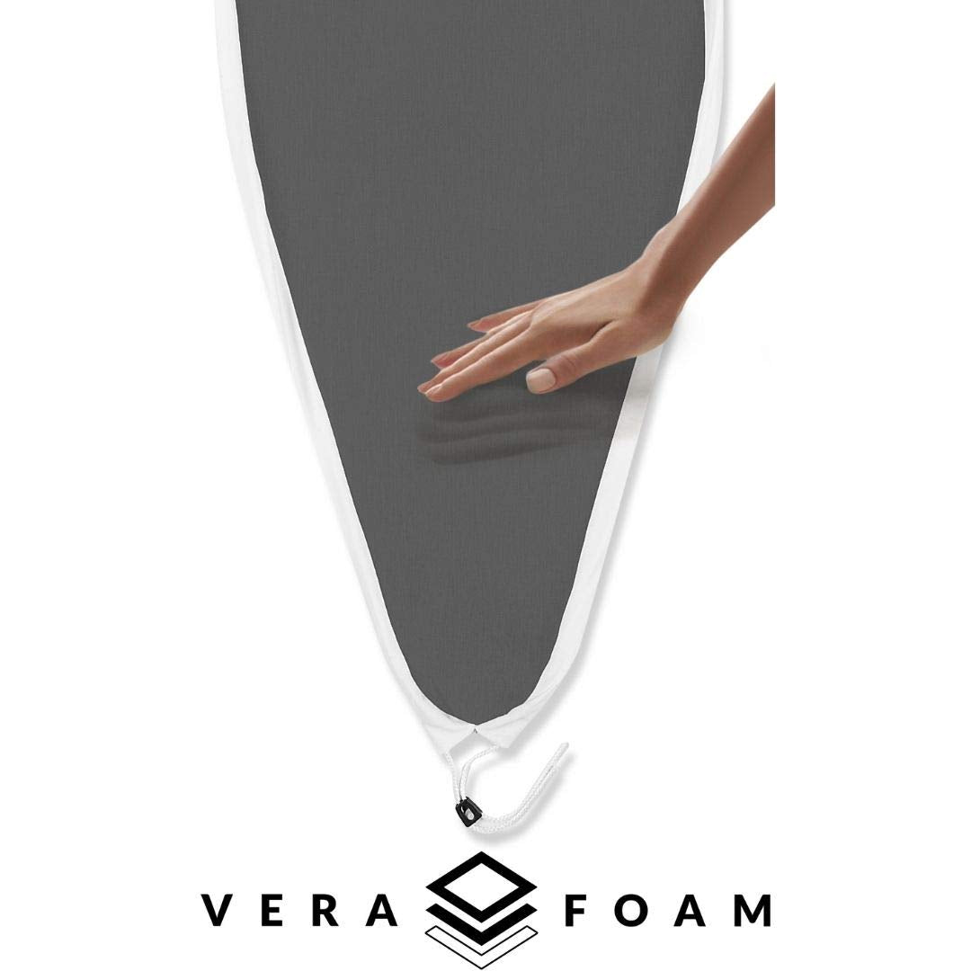 Premium Ironing Board with Memory Foam Cover, Heat Zone & Adjustable Height – Made in Italy