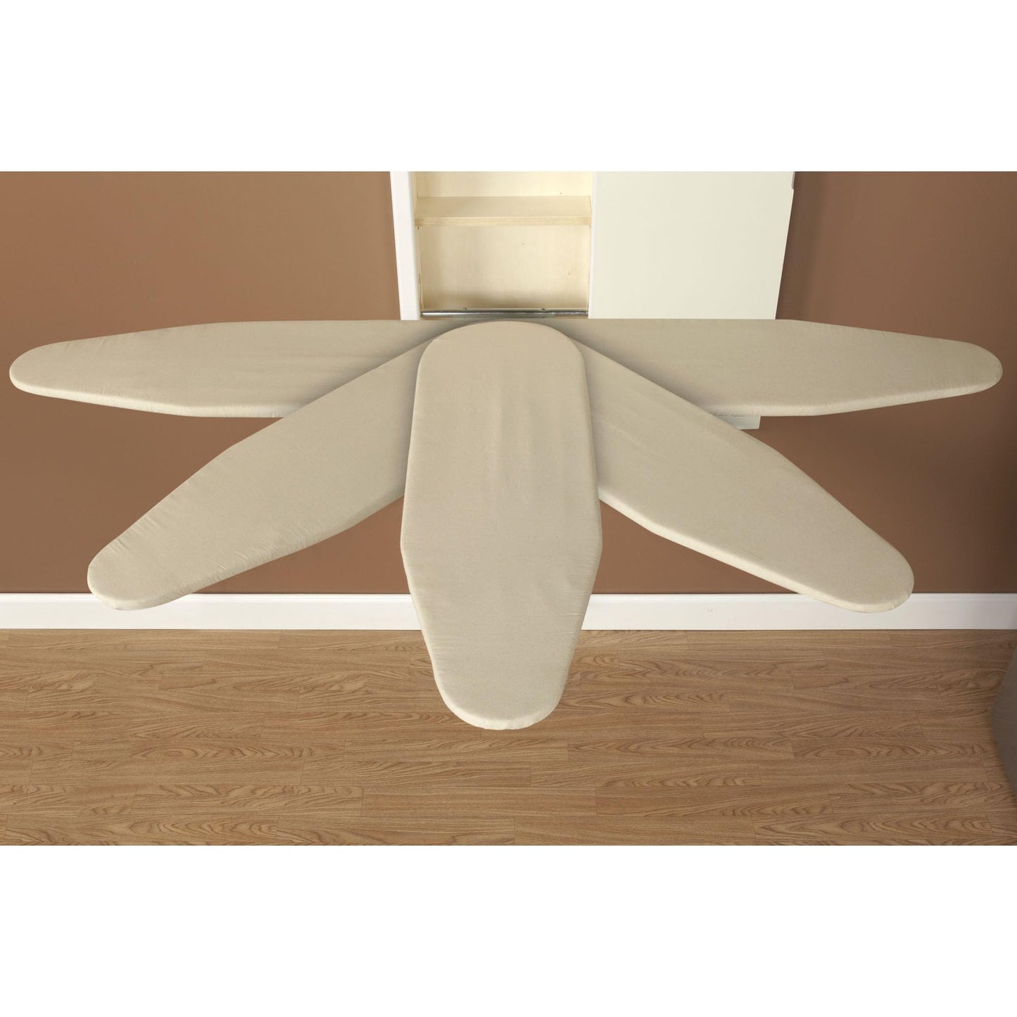 In-Wall Stowaway Ironing Board – White Finish, Space-Saving Design