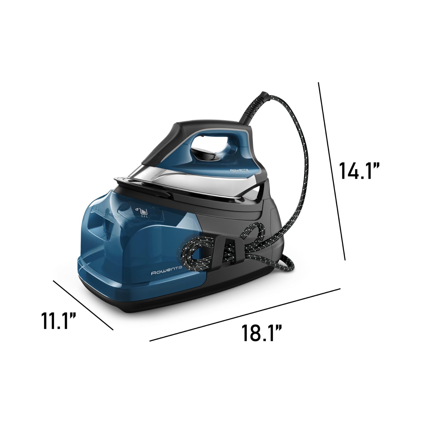 Professional Steam Station with Stainless Steel Soleplate & Removable 1.1L Tank – 1800W