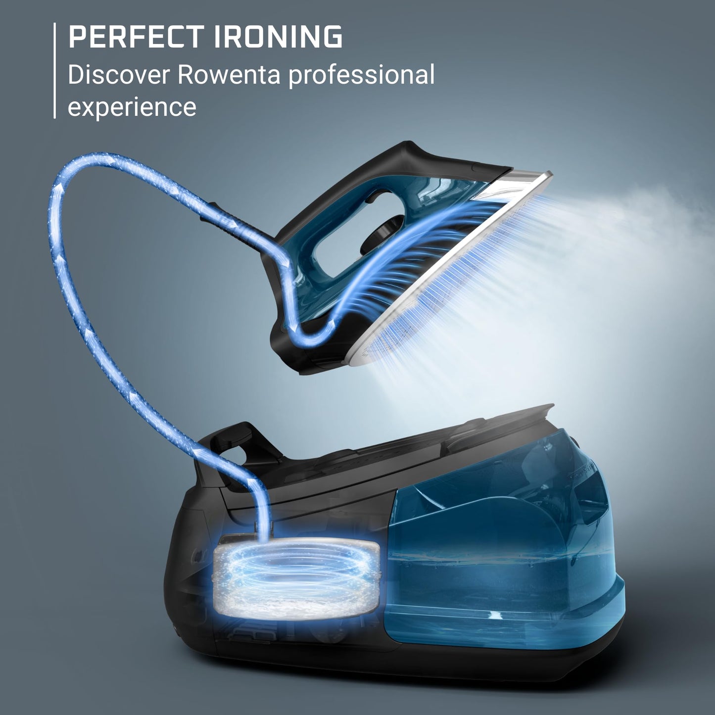 Professional Steam Station with Stainless Steel Soleplate & Removable 1.1L Tank – 1800W