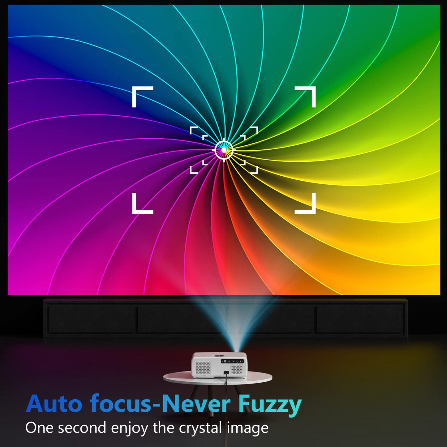XNoogo 1300 ANSI 1080P Projector – Auto Focus, WiFi 6, BT 5.2, 6D Keystone, ARC