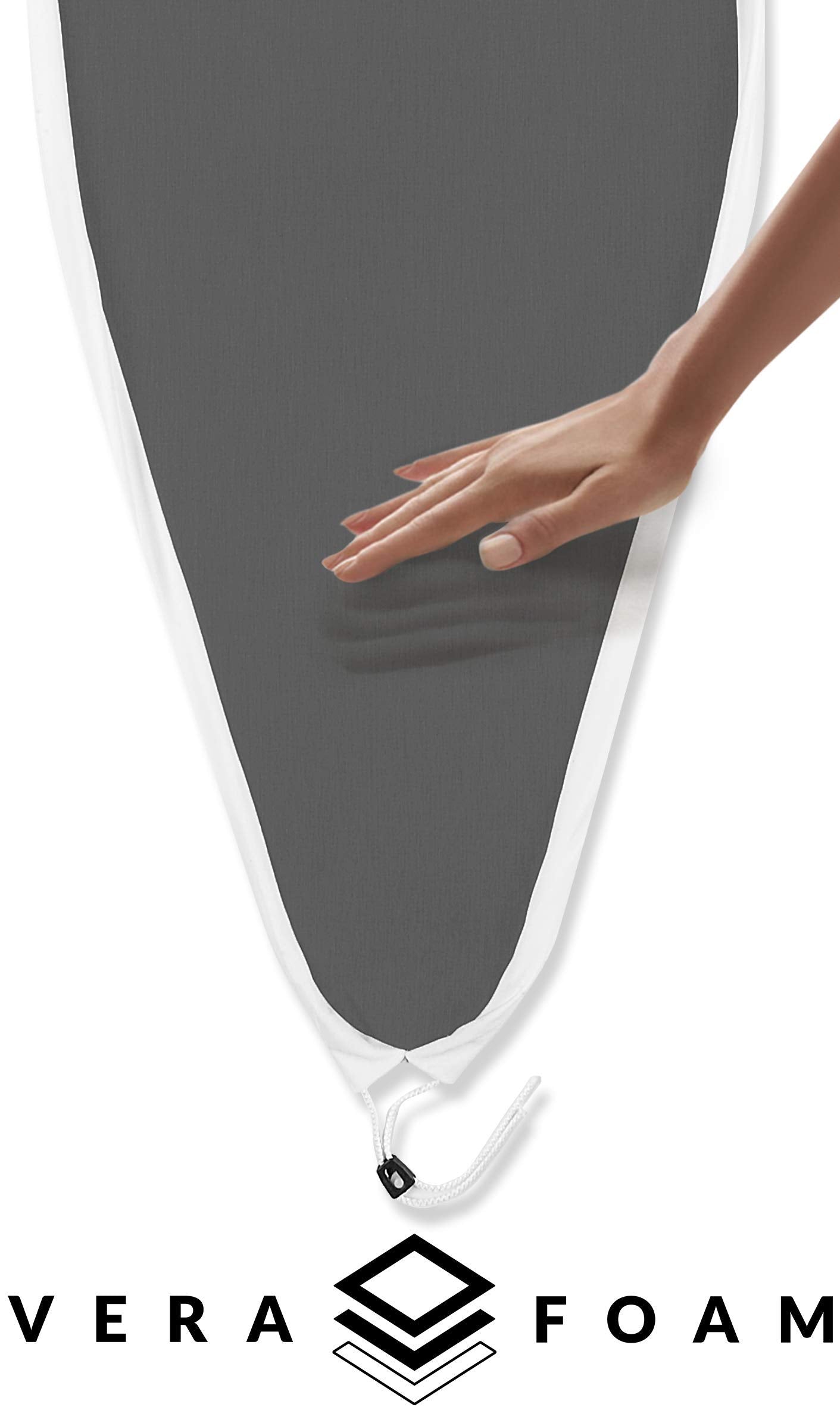 Heavy-Duty 2-in-1 Ironing Table with Large 55” Pressing Surface & Strong Iron Rest