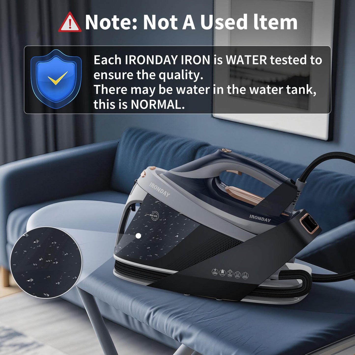 1800W Steam Station with LED Screen & Ceramic Soleplate – Auto Shutoff & Self-Clean