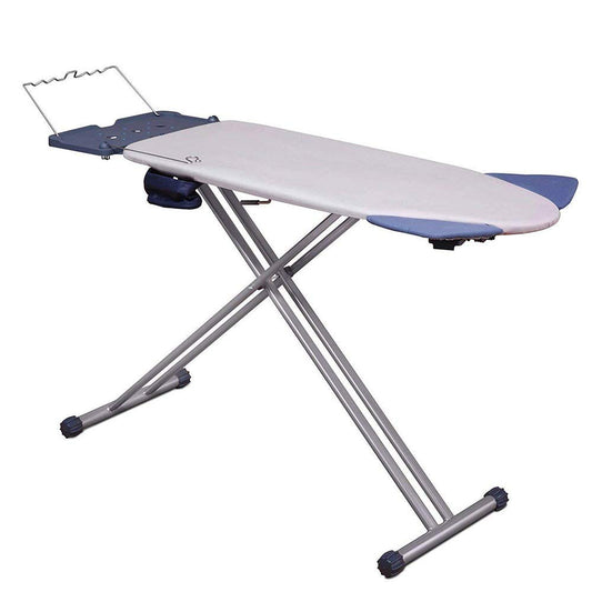 Extra-Wide Ironing Board with Retractable Shoulder Wings & Adjustable Height – Cotton Cover