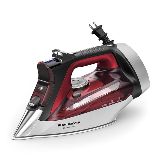 Powerful Steam Iron with Stainless Steel Soleplate, Retractable Cord & LED Display – 1750W