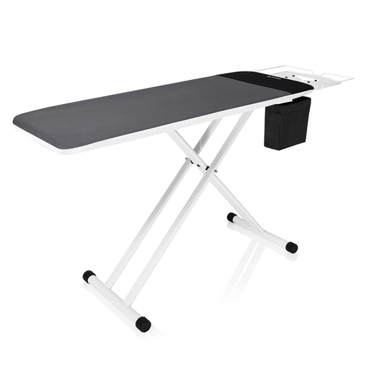 Heavy-Duty Ironing Board with Large 52” x 19.5” Surface & Heat-Resistant Cover