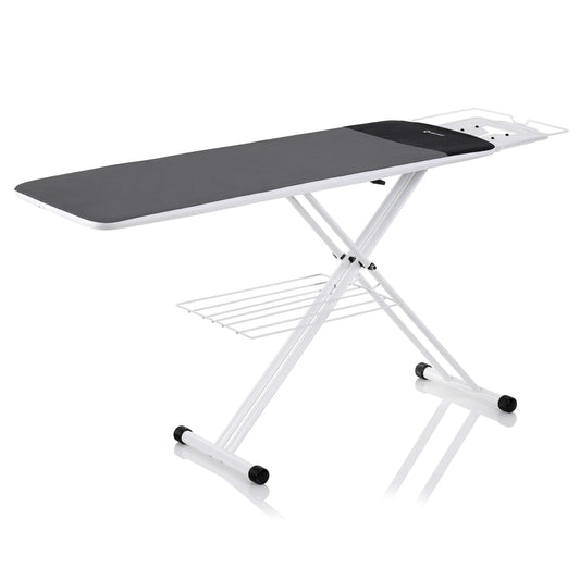 Heavy-Duty 2-in-1 Ironing Table with Large 55” Pressing Surface & Strong Iron Rest