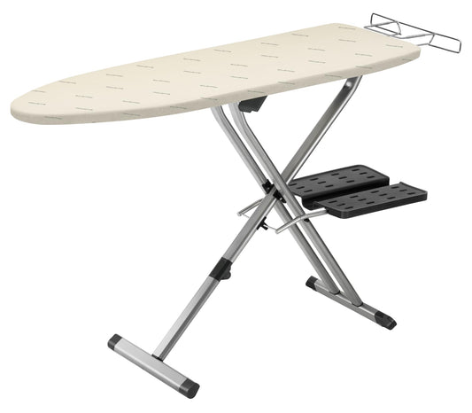 Compact Folding Ironing Board with Hanger Rack – 54” x 18”, 4-Leg Design