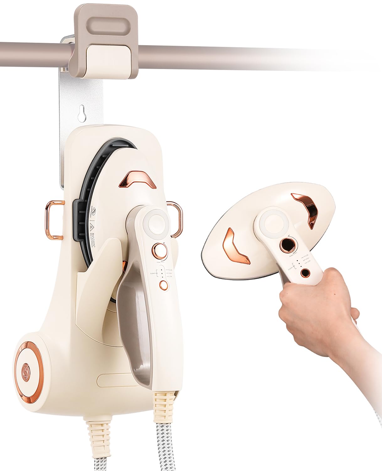 1500W Handheld Garment Steamer with Large Soleplate & Detachable 390ml Tank – Fast Heat-Up