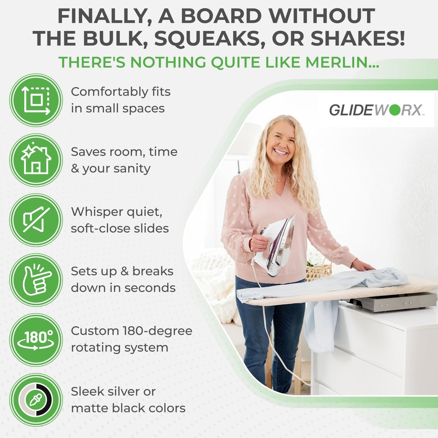 Pull-Out Ironing Board for Closet – Easy Installation on Fixed Shelf