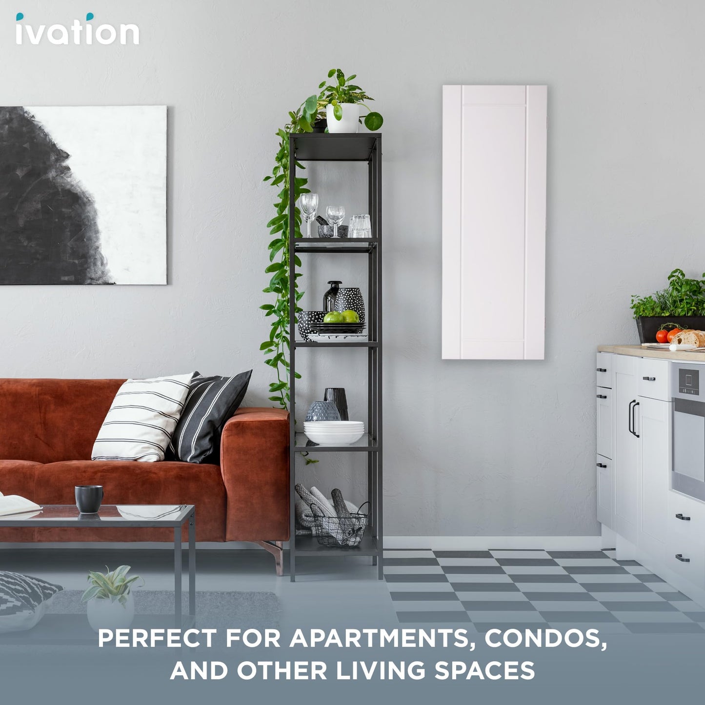 Wall-Mounted Ironing Board Cabinet – Foldable Station with Hooks & Easy-Release Lever